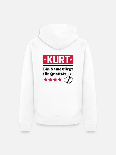 kurt - Veste à capuche bio Premium Unisexe - blanc