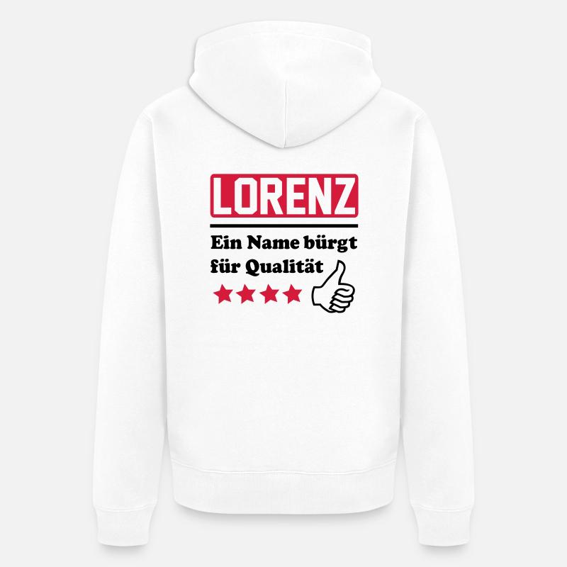lorenz - Veste à capuche bio Premium Unisexe - blanc
