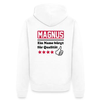 magnus - Veste à capuche bio Premium Unisexe - blanc - Dos - Thijin (182cm)