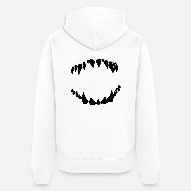 teeth - Veste à capuche bio Premium Unisexe - blanc