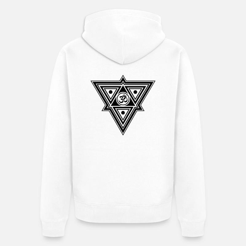 Om Aum 2 goa - Unisex Premium Bio Zip Hoodie - Weiß