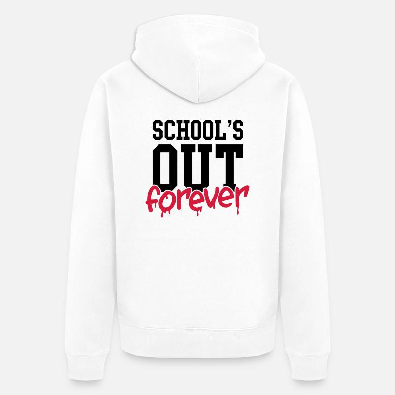 school's out forever - Unisex Premium Bio Zip Hoodie - Weiß