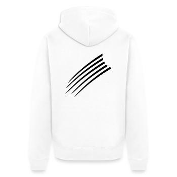 Cool Lines Pattern - Unisex Premium Bio Zip Hoodie - Weiß - Hinten - Thijin (182cm)