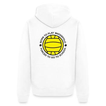 water polo - Unisex Premium Bio Zip Hoodie - Weiß - Hinten - Thijin (182cm)