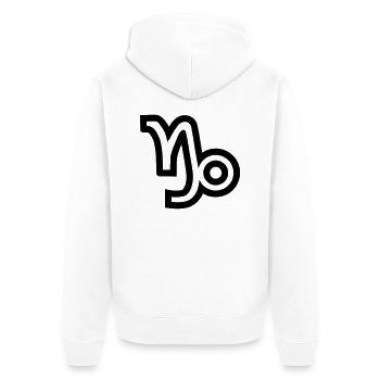 Capricorne - Veste à capuche bio Premium Unisexe - blanc - Dos - Thijin (182cm)