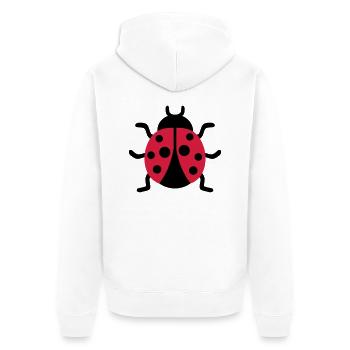 Marienkäfer - Unisex Premium Bio Zip Hoodie - Weiß - Hinten - Thijin (182cm)