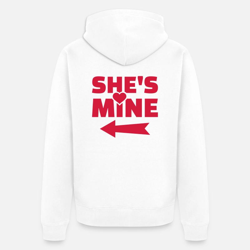 Freundin - Unisex Premium Bio Zip Hoodie - Weiß