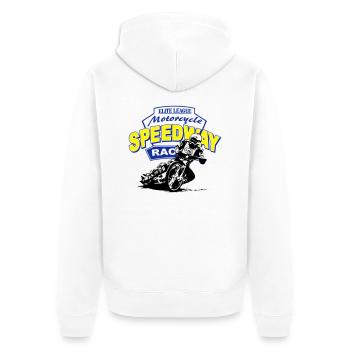 Motorcycle Speedway Racing - Veste à capuche bio Premium Unisexe - blanc - Dos - Thijin (182cm)