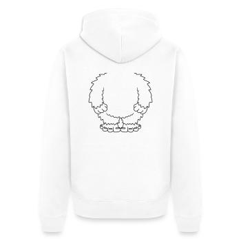 déguisement Halloween yeti kostuem sans tête koerp - Veste à capuche bio Premium Unisexe - blanc - Dos - Thijin (182cm)