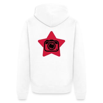 Photographer Photo Fotograf Photographe - Unisex Premium Organic Zip Hoodie - white - Back - Thijin (182cm)