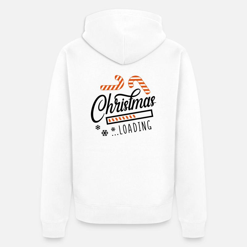 christmas loading - Unisex Premium Bio Zip Hoodie - Weiß
