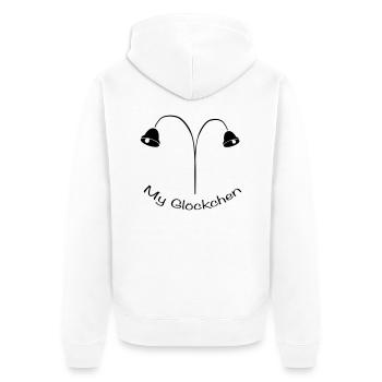 My Glöckchen - Unisex Premium Bio Zip Hoodie - Weiß - Hinten - Thijin (182cm)