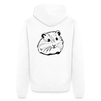 Hamster mignon animal rongeur animaux drôle animal 3 - Veste à capuche bio Premium Unisexe - blanc - Dos - Thijin (182cm)