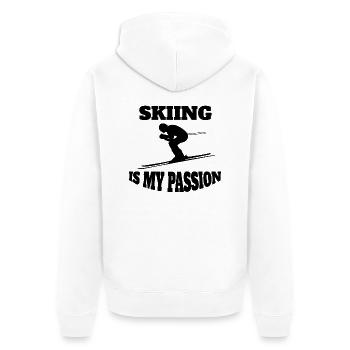 Skieurs Ski Design Ski Ski Tenue de ski - Veste à capuche bio Premium Unisexe - blanc - Dos - Thijin (182cm)