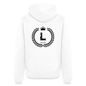 Armoiries L - Veste à capuche bio Premium Unisexe - blanc - Dos - Thijin (182cm)