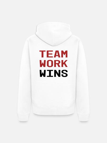 Teamwork - Unisex Premium Bio Zip Hoodie - Weiß