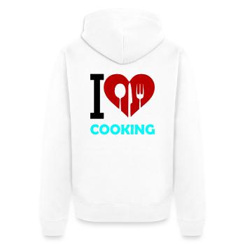 J’adore cuisiner - Veste à capuche bio Premium Unisexe - blanc - Dos - Thijin (182cm)