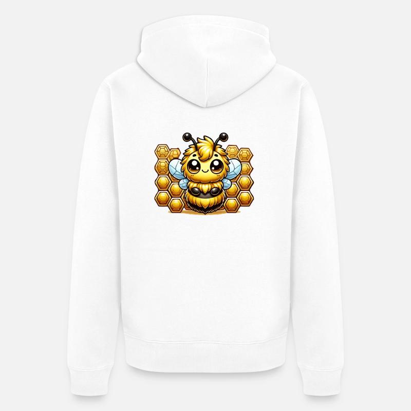 Hummel Comic Nid d’abeille - Veste à capuche bio Premium Unisexe - blanc