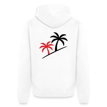 Palmier symbole plage - Veste à capuche bio Premium Unisexe - blanc - Dos - Thijin (182cm)
