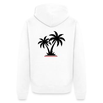 Palm Trees Beach Icon - Unisex Premium Organic Zip Hoodie - white - Back - Thijin (182cm)