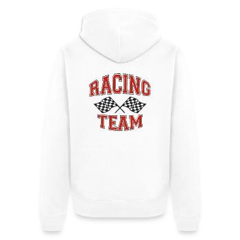 racing team - Veste à capuche bio Premium Unisexe - blanc - Dos - Thijin (182cm)