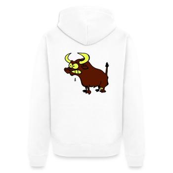 Mad Bull - Veste à capuche bio Premium Unisexe - blanc - Dos - Thijin (182cm)
