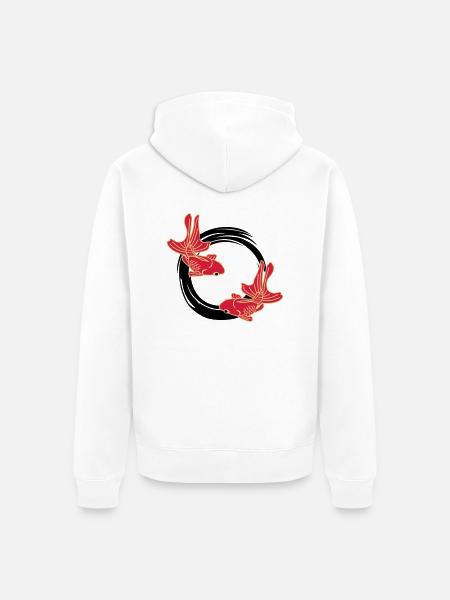kingyo - Unisex Premium Bio Zip Hoodie - Weiß