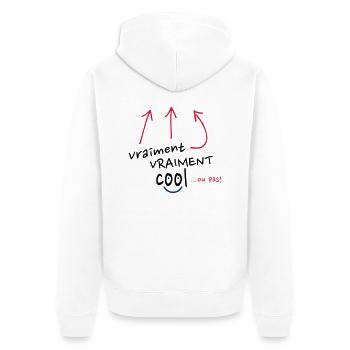 vraiment cool ou pas! - Veste à capuche bio Premium Unisexe - blanc - Dos - Thijin (182cm)