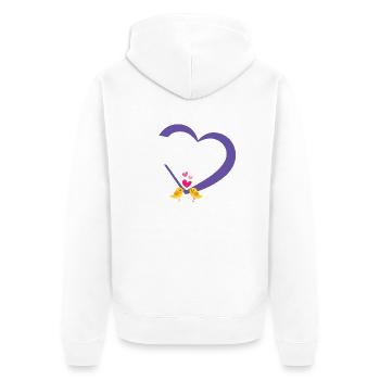 poussin - Veste à capuche bio Premium Unisexe - blanc - Dos - Thijin (182cm)