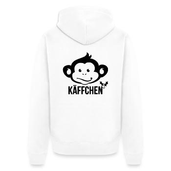 Käffchen - Unisex Premium Bio Zip Hoodie - Weiß - Hinten - Thijin (182cm)