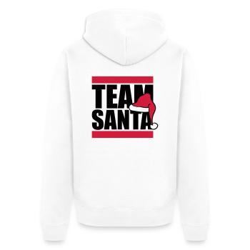 amis équipe équipe joyeux noël père noël n - Veste à capuche bio Premium Unisexe - blanc - Dos - Thijin (182cm)