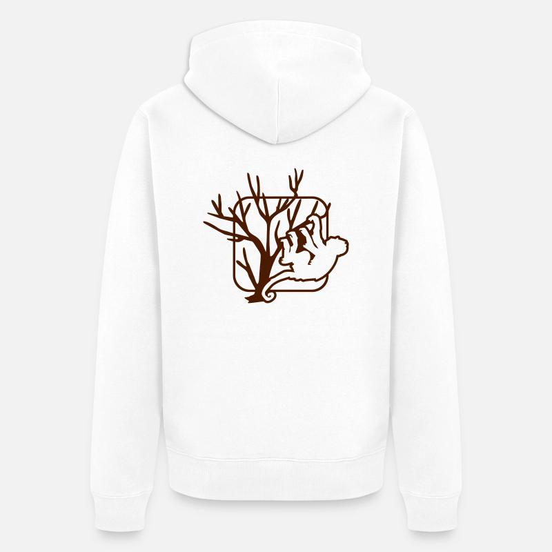 affe - Unisex Premium Bio Zip Hoodie - Weiß