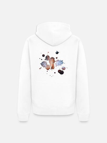 Cosmic Farbe - Unisex Premium Bio Zip Hoodie - Weiß