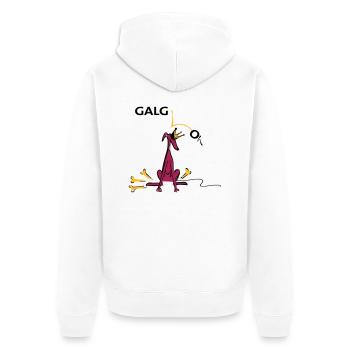 galg_oh - Unisex Premium Organic Zip Hoodie - white - Back - Thijin (182cm)