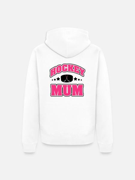 Hockey Mum - Unisex Premium Bio Zip Hoodie - Weiß