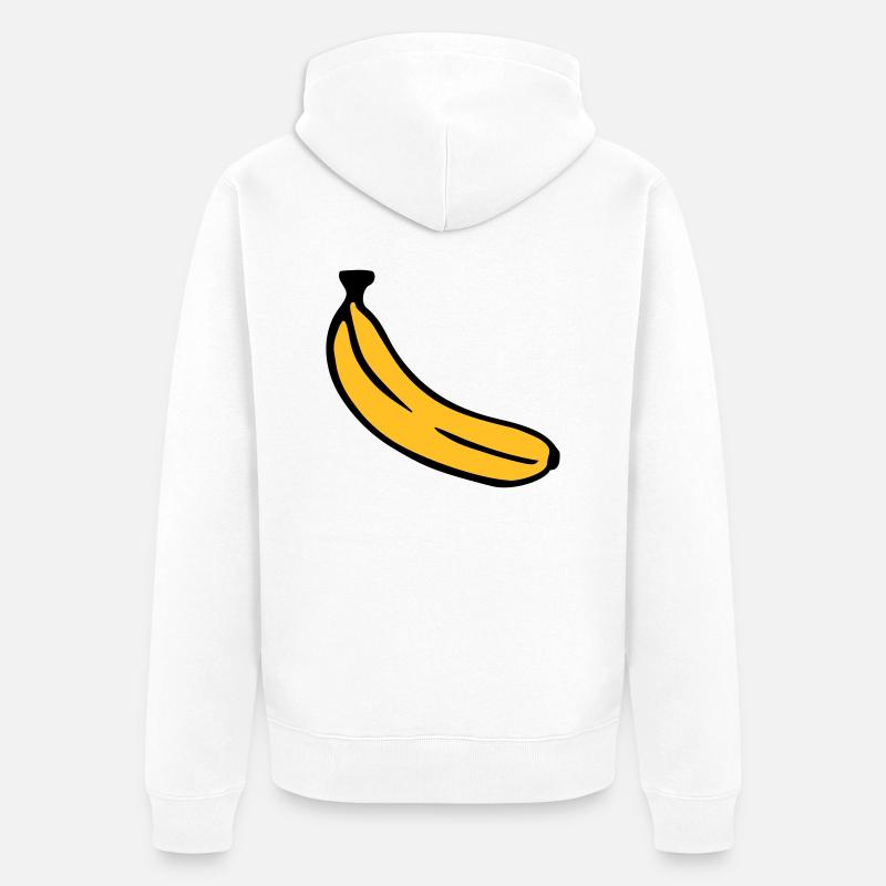 Banane - Veste à capuche bio Premium Unisexe - blanc