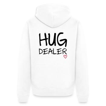Hug Dealer - Veste à capuche bio Premium Unisexe - blanc - Dos - Thijin (182cm)