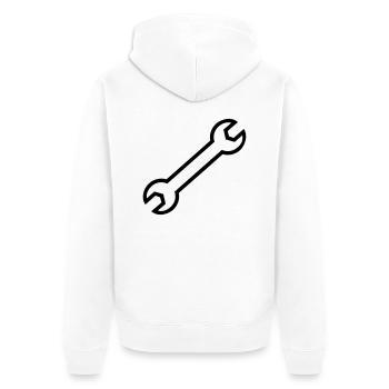 Clé - Veste à capuche bio Premium Unisexe - blanc - Dos - Thijin (182cm)