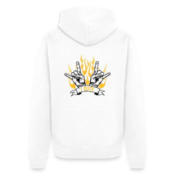 I rock - Veste à capuche bio Premium Unisexe - blanc - Dos - Thijin (182cm)