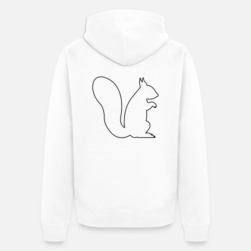 L’écureuil - Veste à capuche bio Premium Unisexe - blanc