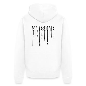 Laisse tomber des graffitis impressionnants - Veste à capuche bio Premium Unisexe - blanc - Dos - Thijin (182cm)
