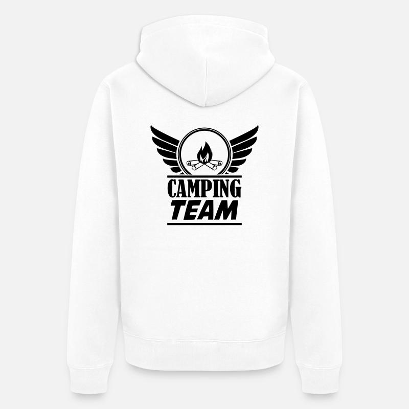 Équipe de camping - Veste à capuche bio Premium Unisexe - blanc