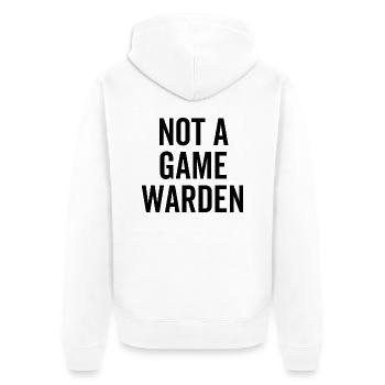 Kein Wildhüter - Unisex Premium Bio Zip Hoodie - Weiß - Hinten - Thijin (182cm)