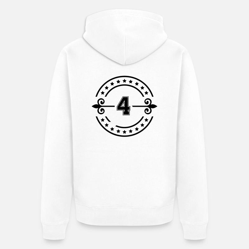 4 - Veste à capuche bio Premium Unisexe - blanc