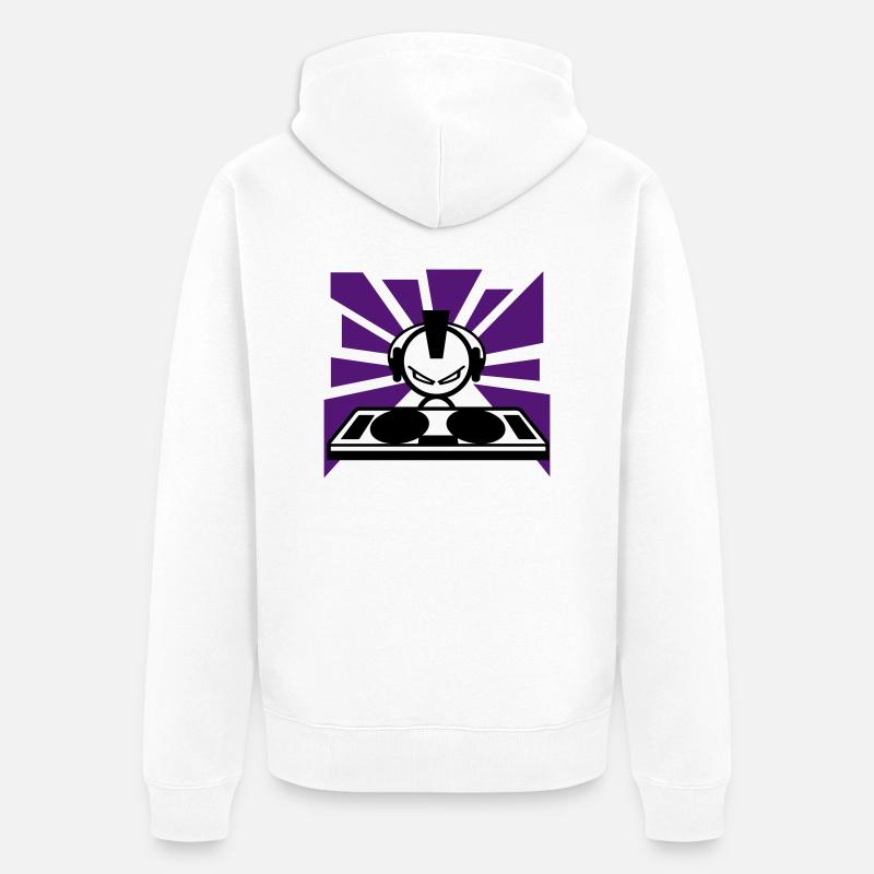 DJ - Veste à capuche bio Premium Unisexe - blanc