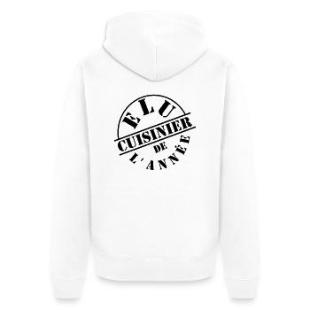Élu cuisinier de lannée - Veste à capuche bio Premium Unisexe - blanc - Dos - Thijin (182cm)