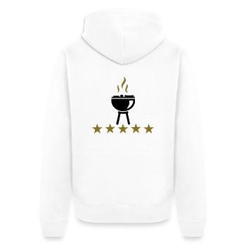 BBQ - Veste à capuche bio Premium Unisexe - blanc - Dos - Thijin (182cm)