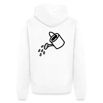 Arrosoir - Line - Veste à capuche bio Premium Unisexe - blanc - Dos - Thijin (182cm)
