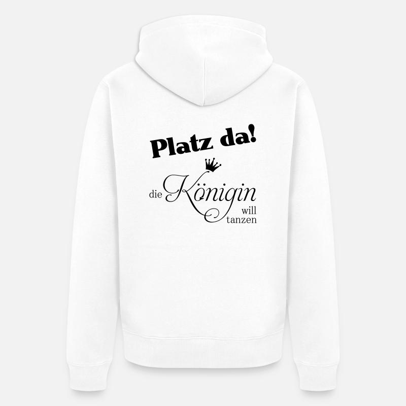 platz da - Unisex Premium Bio Zip Hoodie - Weiß