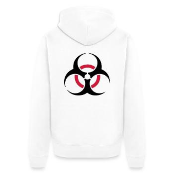 hardstyle biohazard - Veste à capuche bio Premium Unisexe - blanc - Dos - Thijin (182cm)